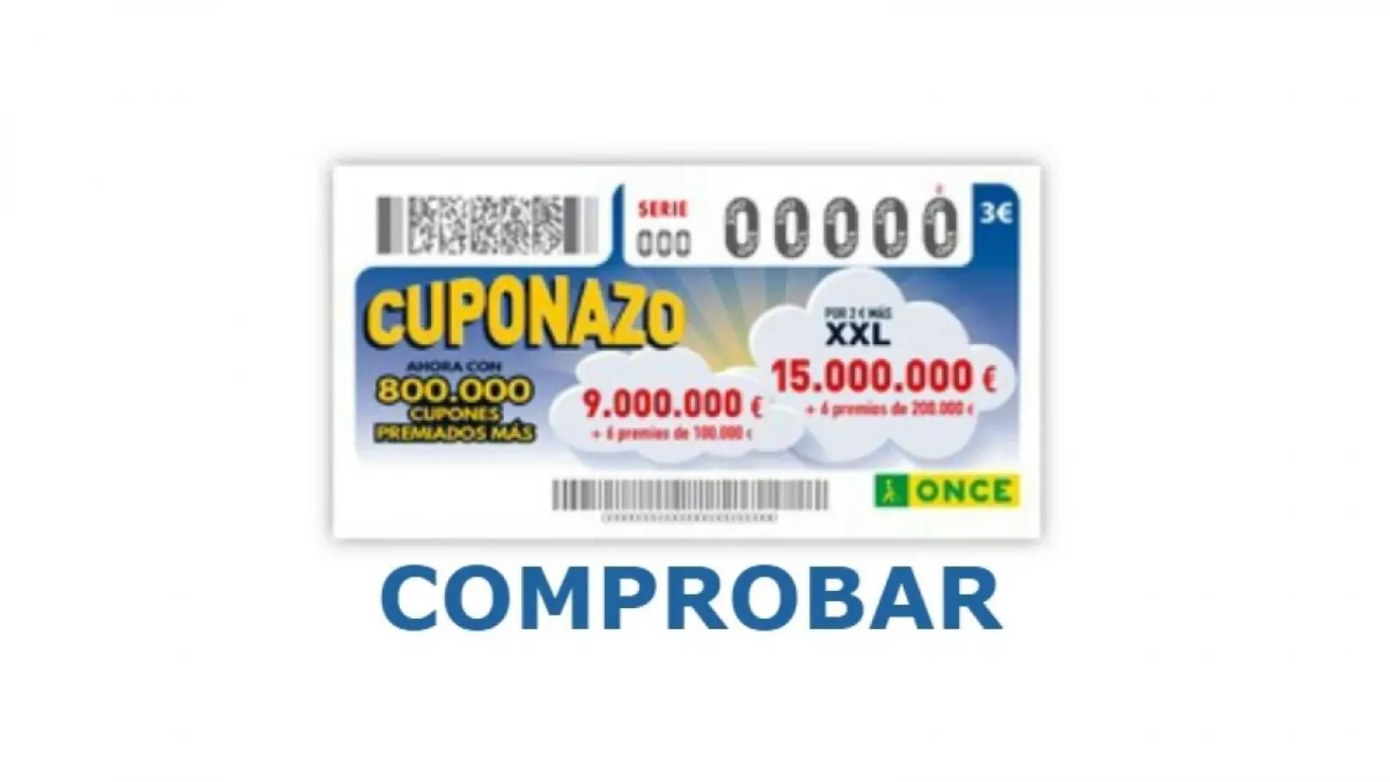 El número 05725 de la serie 111 resultó ganador del Cuponazo ONCE del viernes 3 de julio