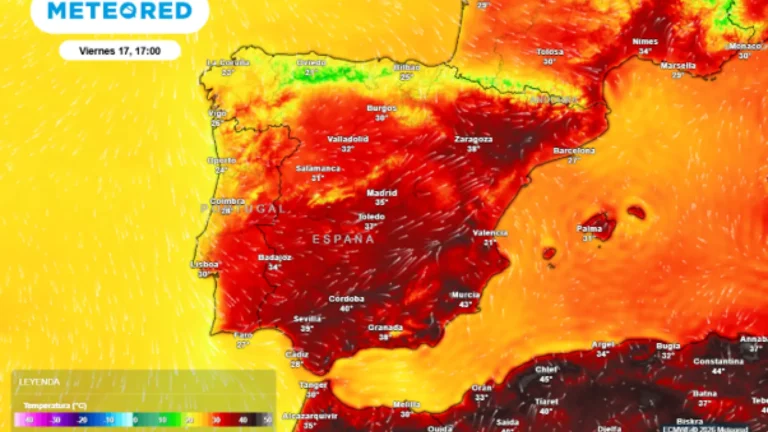 España enfrentará calor extremo de hasta 43 grados y tormentas intensas por entrada de aire del Sáhara