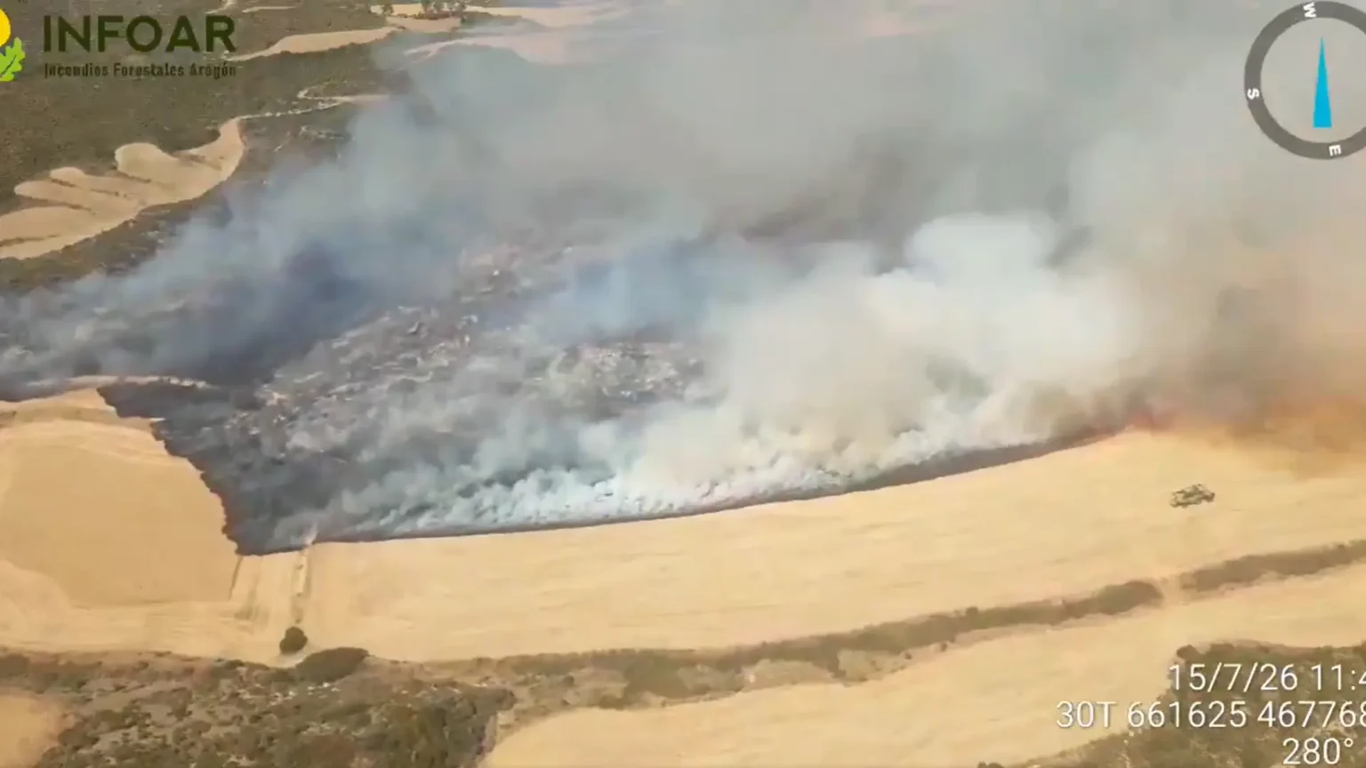 Incendios forestales en España arrasan más de 62,200 hectáreas y obligan a evacuar cinco municipios en Aragón
