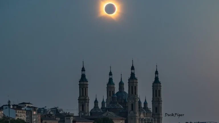 La NASA selecciona imagen del eclipse solar total desde Zaragoza como foto del día