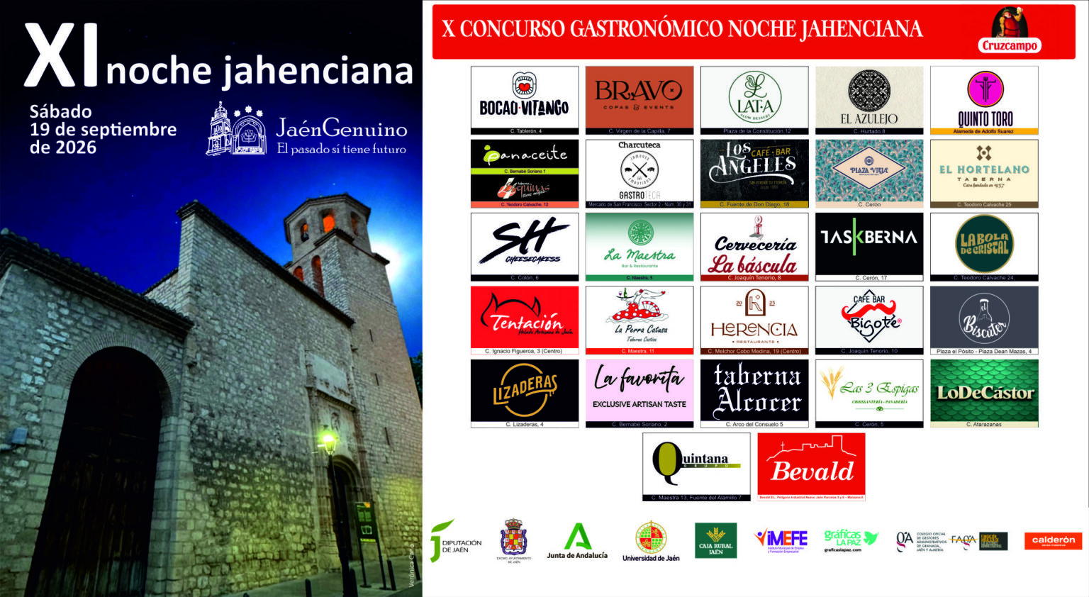 La décima edición de la Noche Jahenciana reunirá a 27 establecimientos del centro histórico de Jaén