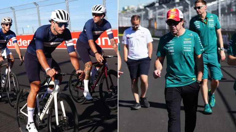 Fernando Alonso y Carlos Sainz pisan por primera vez el circuito Madring antes del inicio de la acción en Madrid